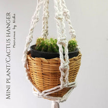 โหลดรูปภาพลงในเครื่องมือใช้ดูของ Gallery MINI PLANT/CACTUS HANGER - SET 3 PIECES - ที่แขวนกระถางมาคราเม่
