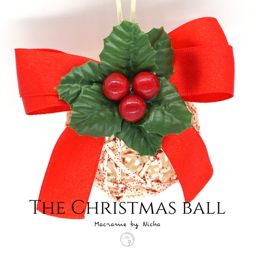 THE CHRISTMAS BALL - ลูกบอลคริสต์มาสสีเงิน - ของตกแต่งคริสต์มาส - Christmas Baubles - Macrame by Nicha