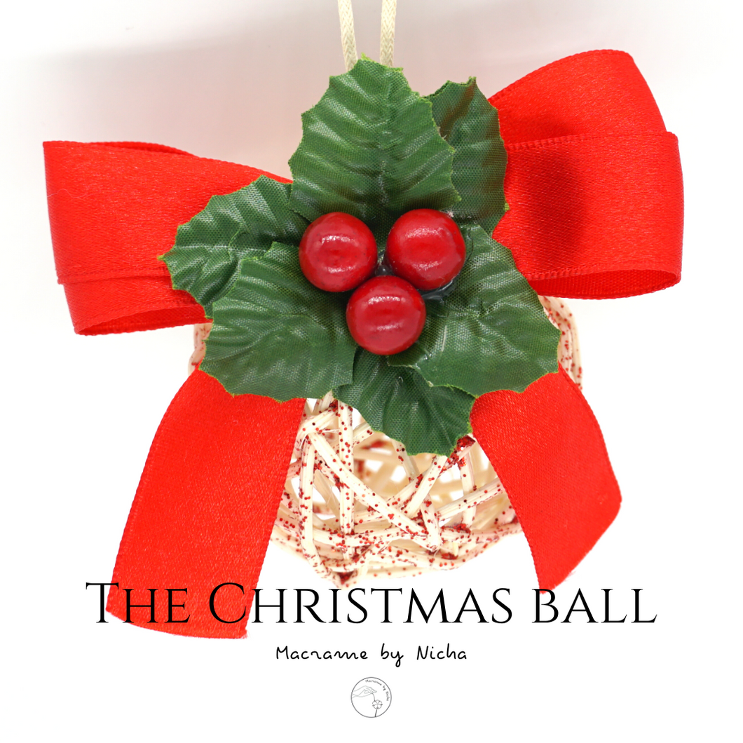 THE CHRISTMAS BALL - ลูกบอลคริสต์มาสสีเงิน - ของตกแต่งคริสต์มาส - Christmas Baubles - Macrame by Nicha