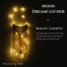 Load image into Gallery viewer, MOON DREAMCATCHER - ตาข่ายดักฝัน พระจันทร์ - The Crescent Moon dream catcher11
