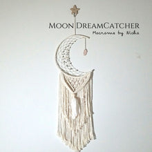 Load image into Gallery viewer, MOON DREAMCATCHER - ตาข่ายดักฝัน พระจันทร์ - The Crescent Moon dream catcher8
