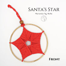 Load image into Gallery viewer, ดาวของซานตาครอส - ของตกแต่งคริสต์มาส - Macrame by Nicha - Christmas decoration FRONT
