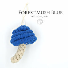 Load image into Gallery viewer, Forest&#39;Mush - เห็ดป่า - ของตกแต่งคริสต์มาส - Macrame by Nicha - Christmas decoration BLUE2
